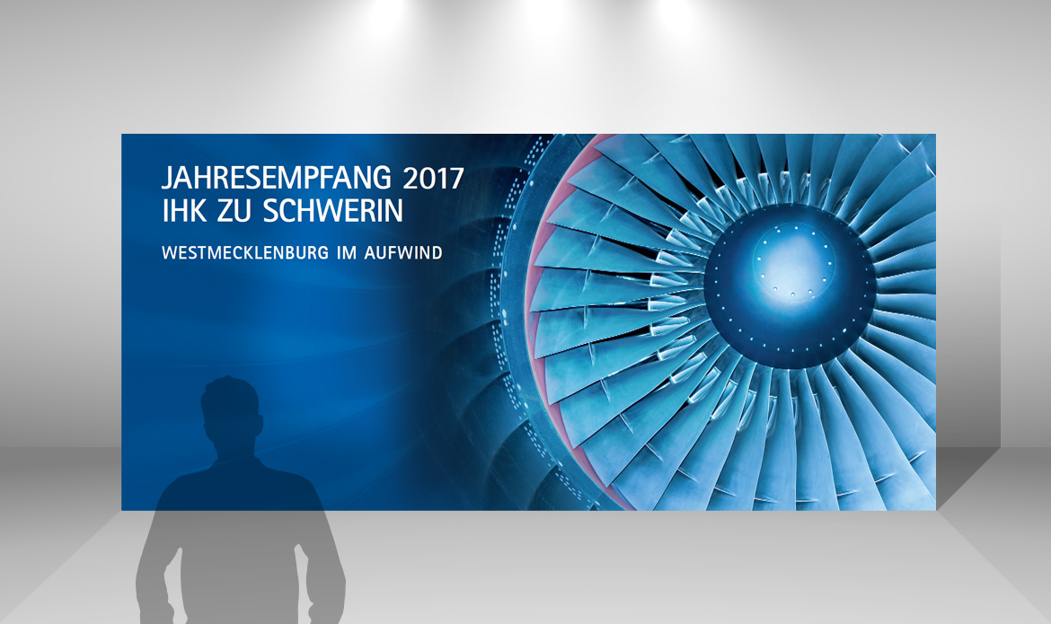 Jahresempfang 2017 | Stellwand und Einladung