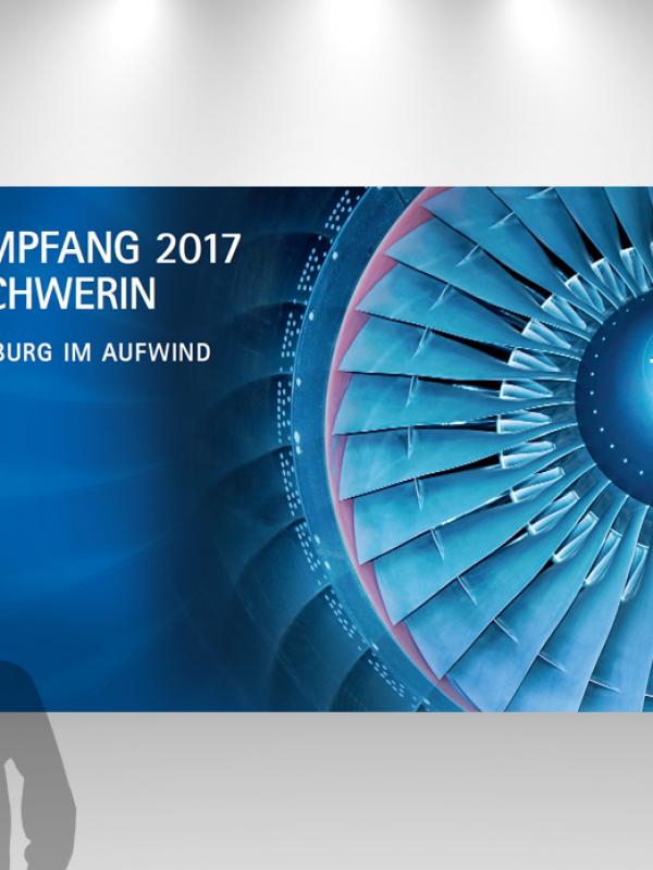 Jahresempfang 2017 | Stellwand und Einladung